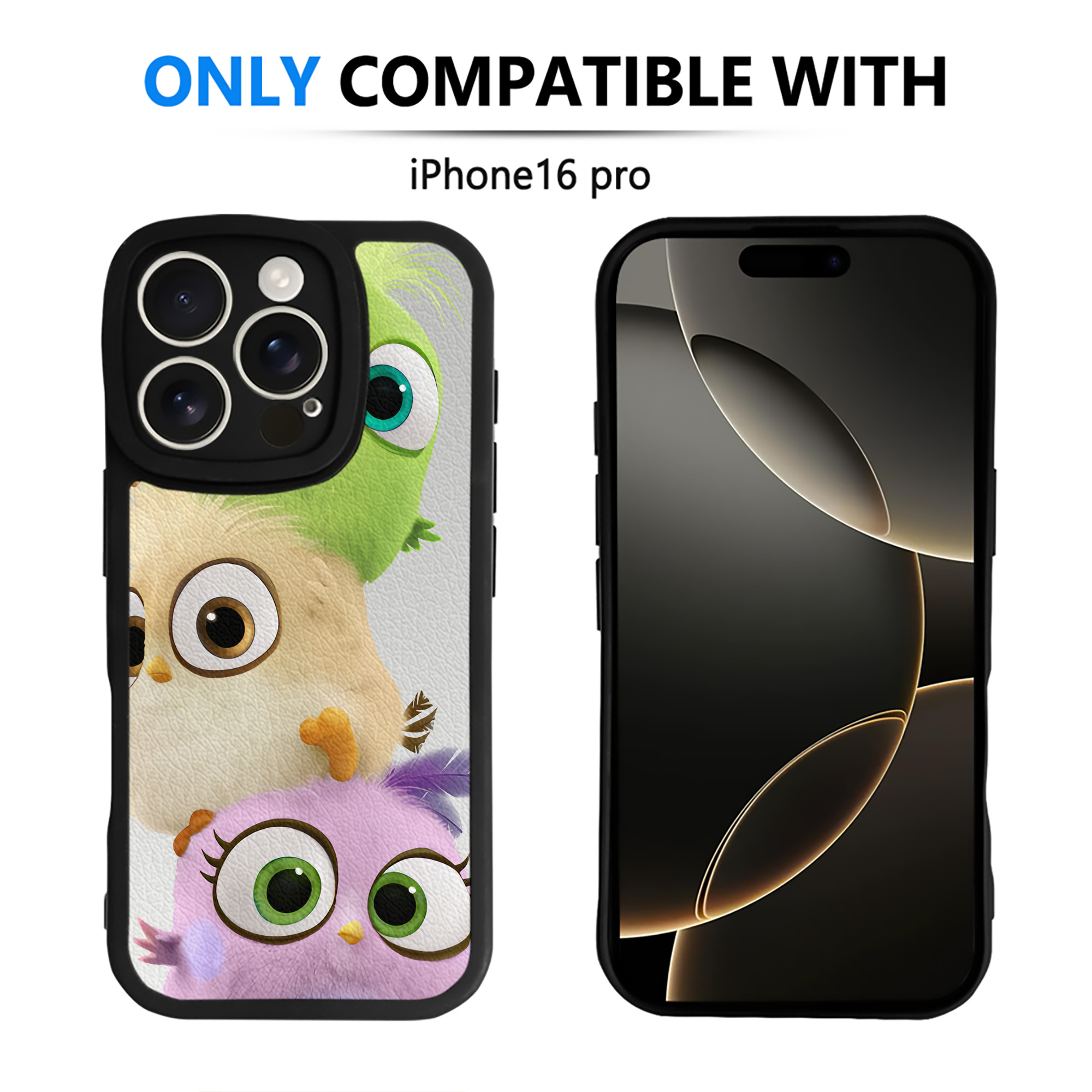 （画像用） Angry Birds アングリーバード 【iPhone 16シリーズ対応】シリコンスマホケース（レザー調） 材質：シリコン